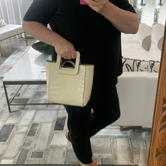 Staud Mini Shirley Embossed Animal Bag Small - Picture 14 of 15